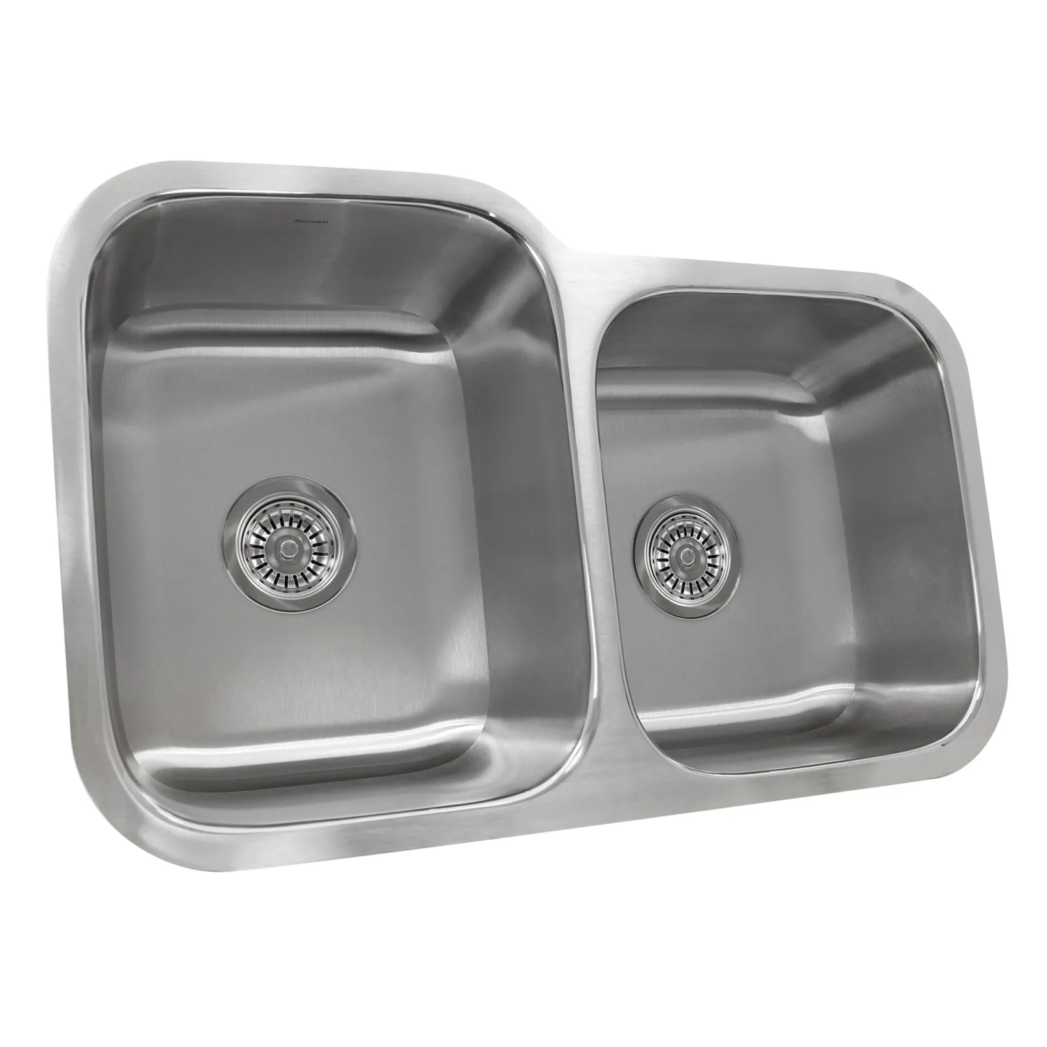 Online NS6040-18 - 32" 60/40 Double Bowl Undermount Stainless Steel Kitchen Sink, 18 Gauge Stainless Steel Sinks|Double Bowl Sinks