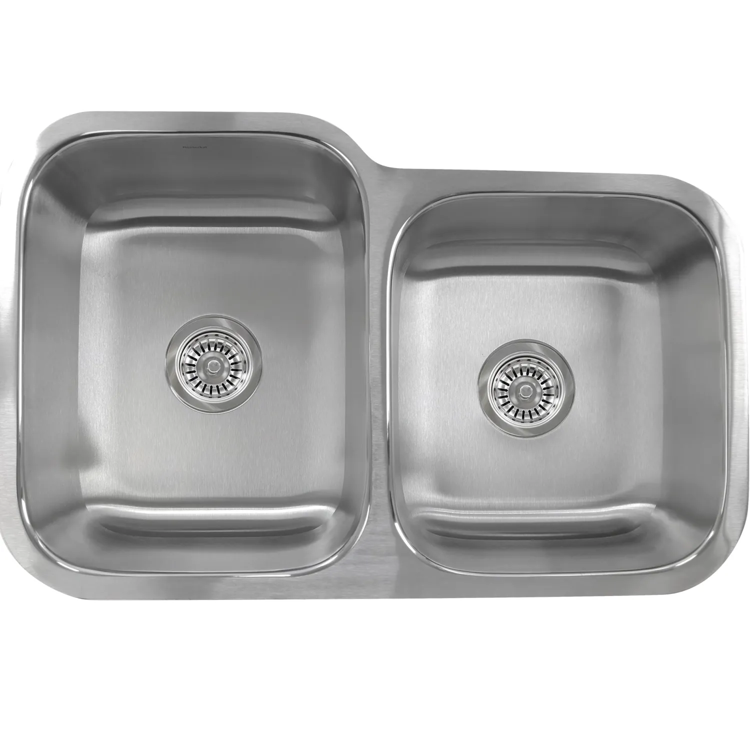 Online NS6040-18 - 32" 60/40 Double Bowl Undermount Stainless Steel Kitchen Sink, 18 Gauge Stainless Steel Sinks|Double Bowl Sinks