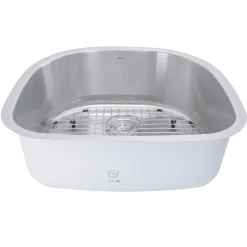 Outlet NS03i-16 Sconset 23" D-Bowl Undermount Stainless Steel Kitchen Sink, 16 Gauge Stainless Steel Sinks|Single Bowl Sinks