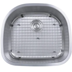 Outlet NS03i-16 Sconset 23" D-Bowl Undermount Stainless Steel Kitchen Sink, 16 Gauge Stainless Steel Sinks|Single Bowl Sinks