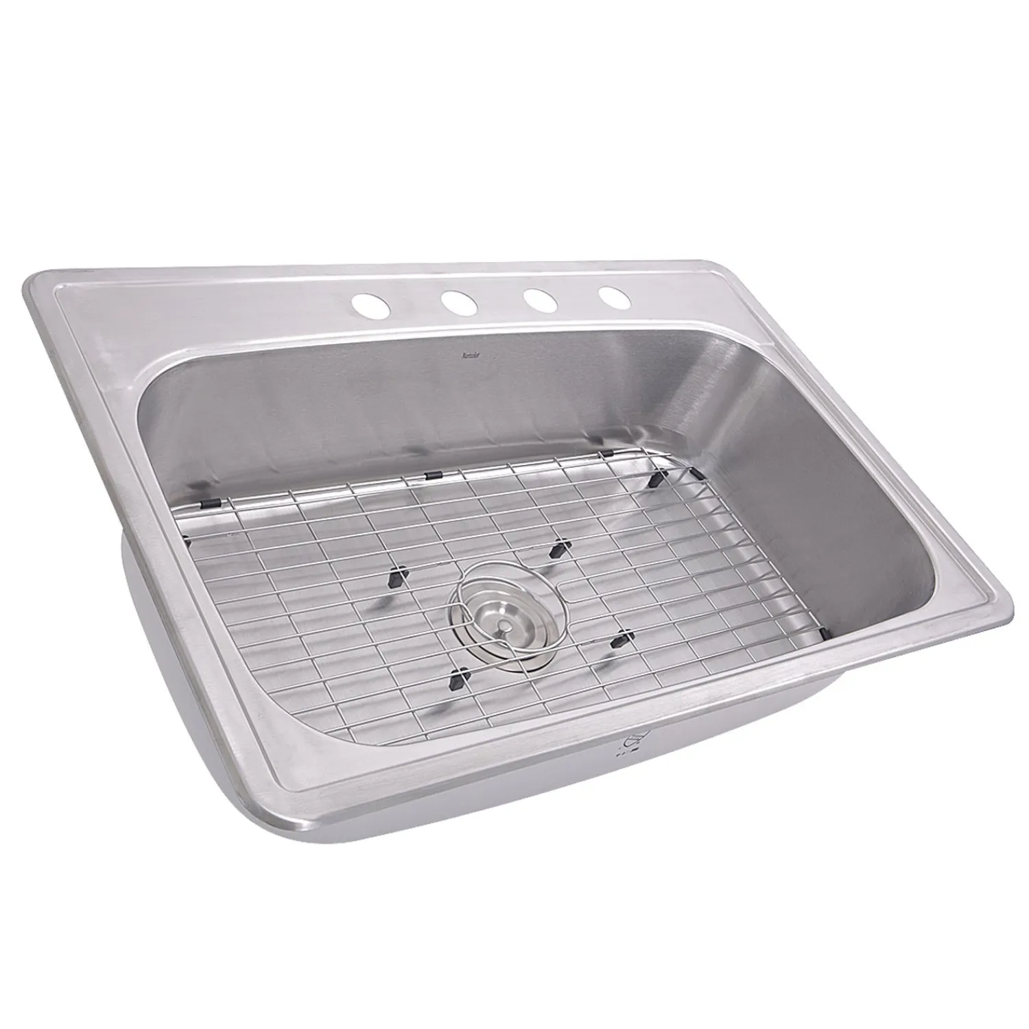 Best NS3322-8 33" Large Rectangle Single Bowl 18 Gauge Stainless Steel Drop in Kitchen Sink Drop-In / Top Mount Sinks|Stainless Steel Sinks