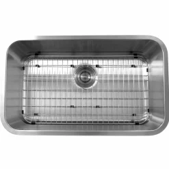 Best NS3018-9-16 30" Large Rectangle Single Bowl Undermount Stainless Steel Kitchen Sink, 9" Deep Stainless Steel Sinks|Single Bowl Sinks
