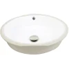Oval Undermount Ceramic Sink in White UM-16CW Undermount