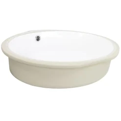 Oval Undermount Ceramic Sink in White UM-16CW Undermount