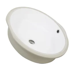 Oval Undermount Ceramic Sink in White UM-16CW Undermount