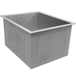 Online 15" Pro Series Rectangle Undermount Zero Radius Stainless Steel Bar Prep Sink Bar / Prep Sinks