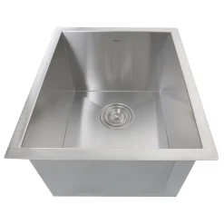 Online 15" Pro Series Rectangle Undermount Zero Radius Stainless Steel Bar Prep Sink Bar / Prep Sinks