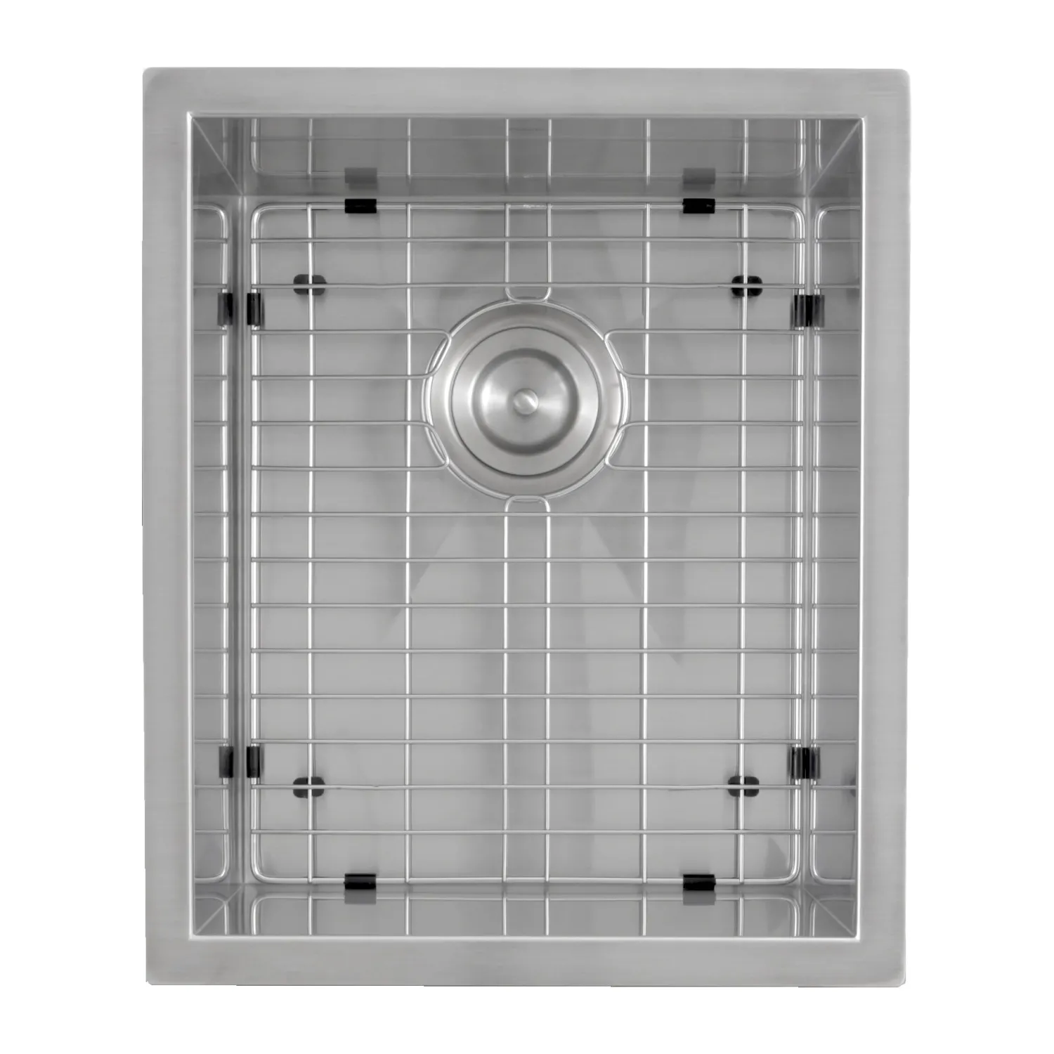 Online 15" Pro Series Rectangle Undermount Zero Radius Stainless Steel Bar Prep Sink Bar / Prep Sinks
