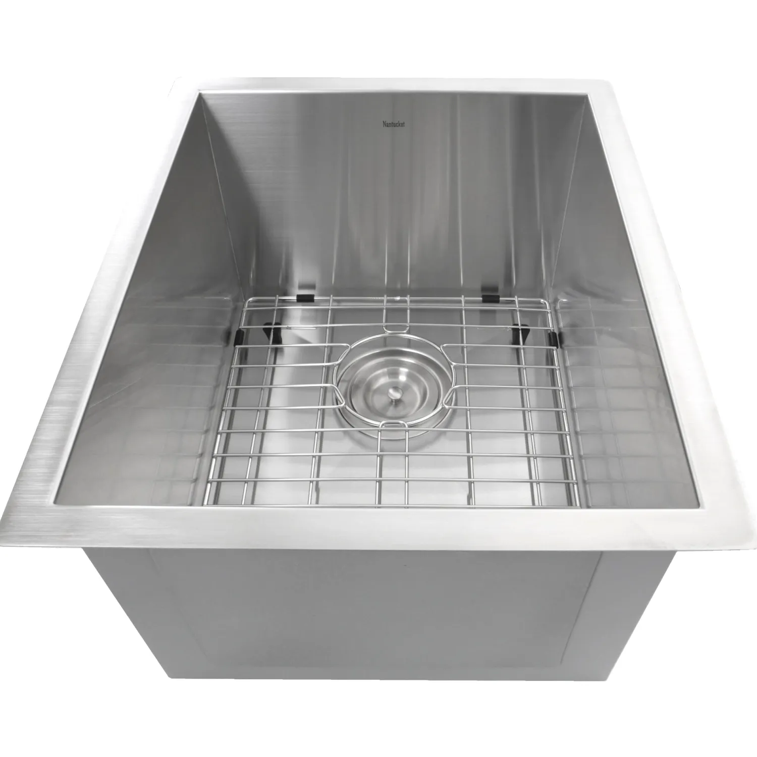 Online 15" Pro Series Rectangle Undermount Zero Radius Stainless Steel Bar Prep Sink Bar / Prep Sinks