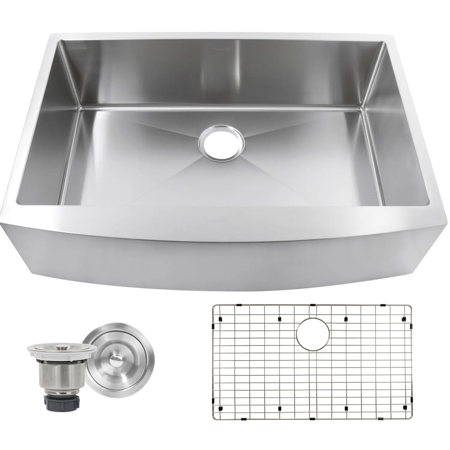 Outlet 33" Pro Series Small Radius Farmhouse Apron Front Stainless Steel Sink Stainless Steel Sinks|Single Bowl Sinks