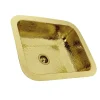 New REB 17.5" x 14.5" Hammered Brass Rectangle Undermount Bar Sink Bar / Prep Sinks