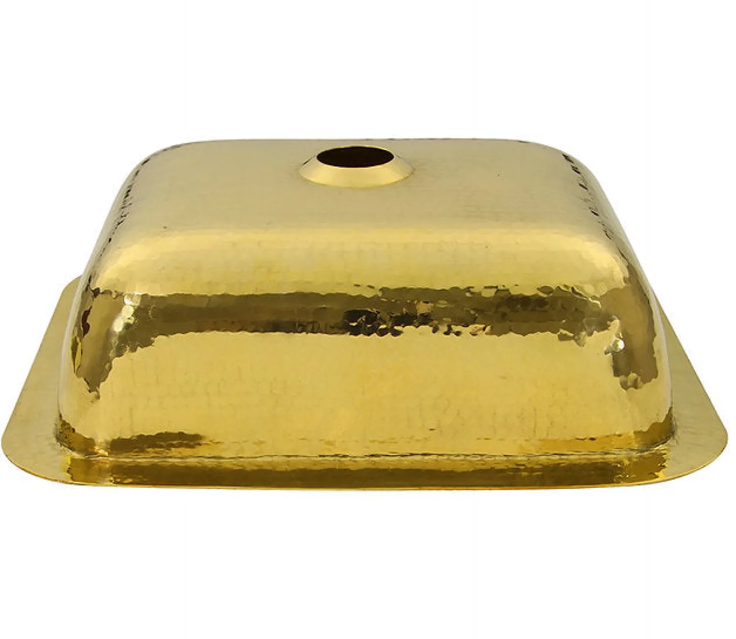 New REB 17.5" x 14.5" Hammered Brass Rectangle Undermount Bar Sink Bar / Prep Sinks