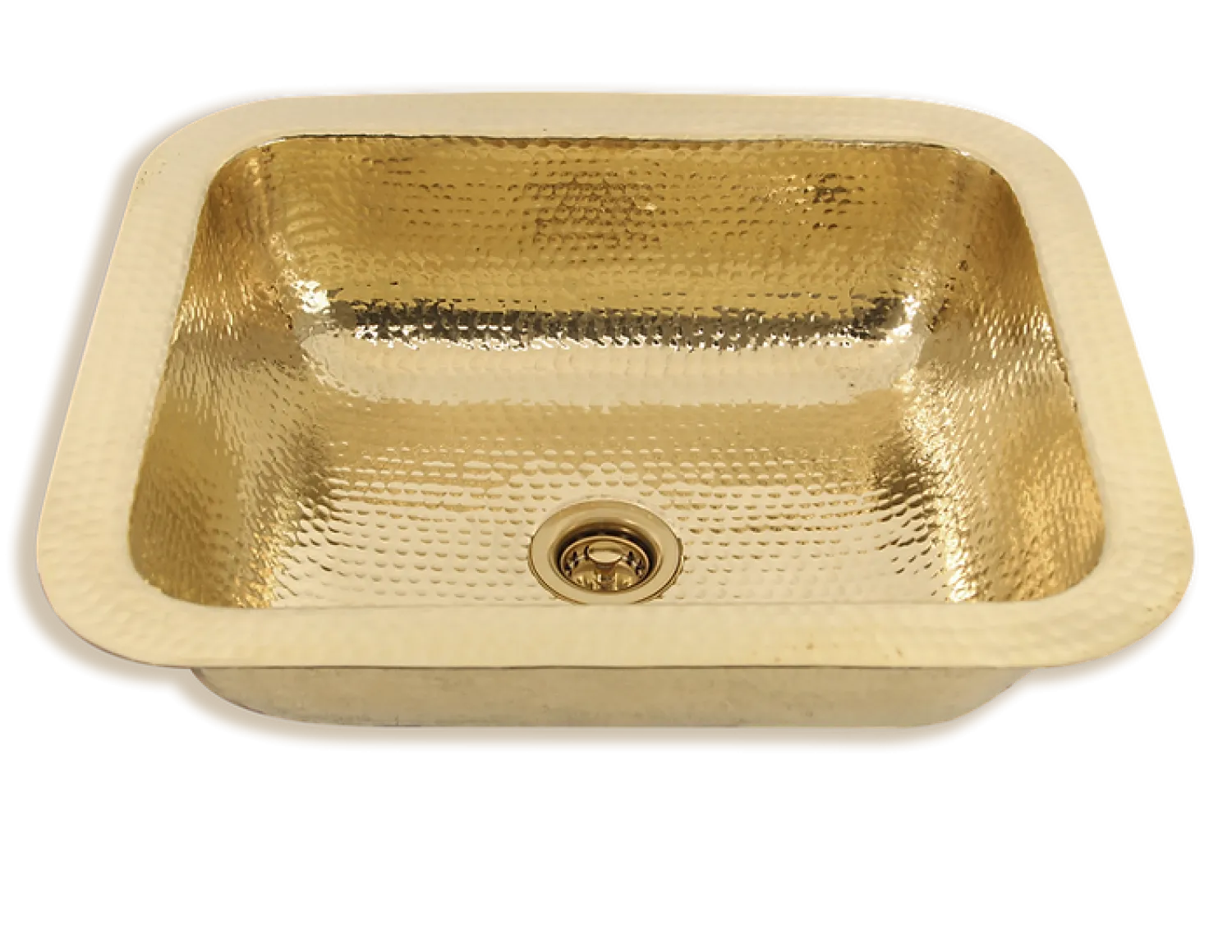 New REB 17.5" x 14.5" Hammered Brass Rectangle Undermount Bar Sink Bar / Prep Sinks