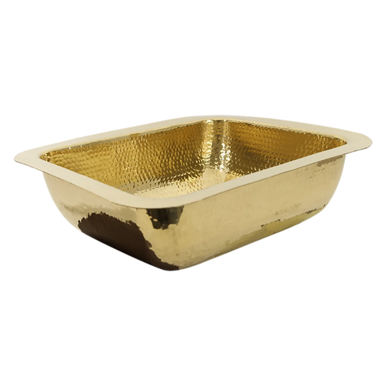 New REB 17.5" x 14.5" Hammered Brass Rectangle Undermount Bar Sink Bar / Prep Sinks