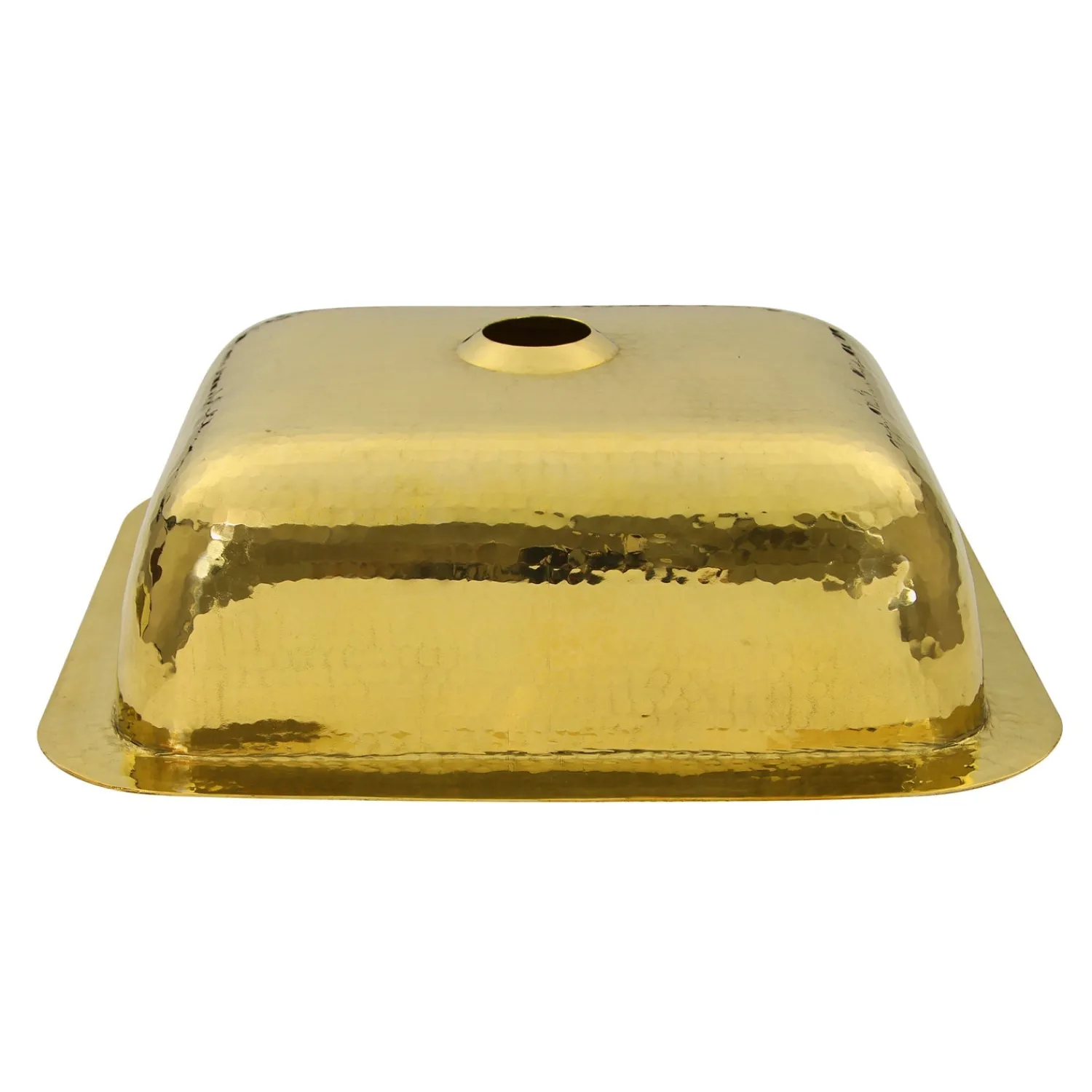 New REB 17.5" x 14.5" Hammered Brass Rectangle Undermount Bar Sink Bar / Prep Sinks