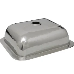 RES - 17.5" Hammered Stainless Steel Rectangle Bar Sink Bar / Prep Sinks