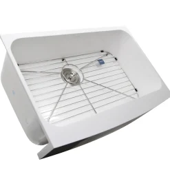 Hot RetroFit Glacier Stone Single Bowl Ezapron Kitchen Sink Single Bowl Sinks|Apron Front / Farmhouse Sinks