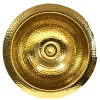 Outlet ROB - 13-Inch Hand Hammered Brass Round Undermount Bar Sink Bar / Prep Sinks