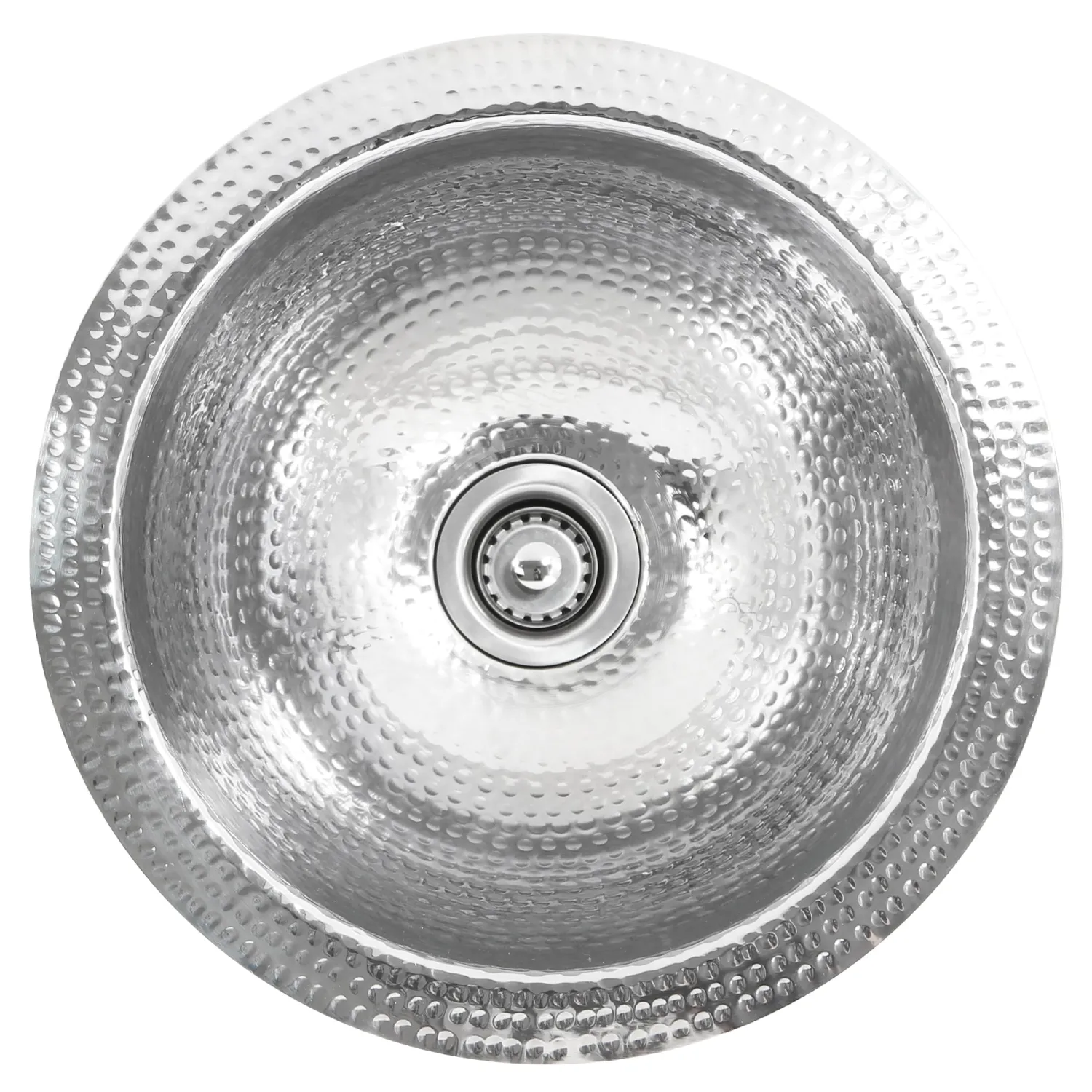 Sale ROS 13" Hand Hammered Stainless Steel Round Bar Sink Bar / Prep Sinks