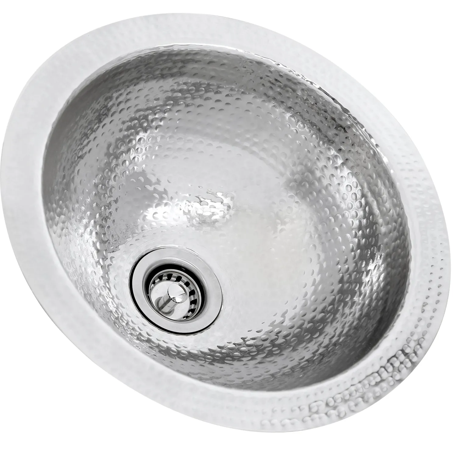 Sale ROS 13" Hand Hammered Stainless Steel Round Bar Sink Bar / Prep Sinks