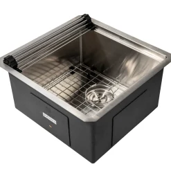 New 19" Single Bowl Undermount Workstation Prep Sink Bar / Prep Sinks|Workstation Sinks