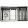 Online 32" Small Radius Undermount Workstation Kitchen Sink Workstation Sinks|Stainless Steel Sinks