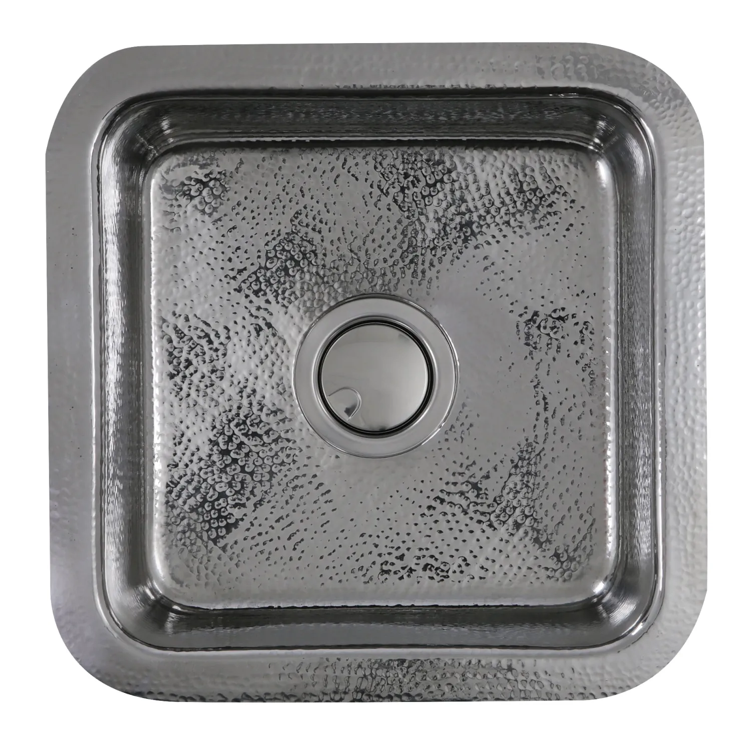 Online SQRS-7 16.5" Square Hammered Stainless Bar Sink Stainless Steel Sinks|Single Bowl Sinks