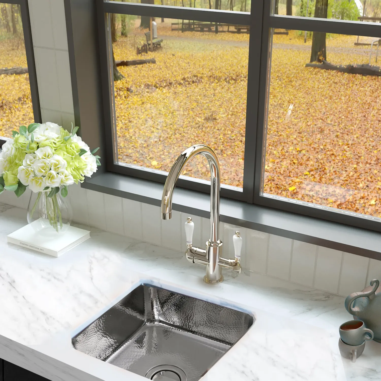 Online SQRS-7 16.5" Square Hammered Stainless Bar Sink Stainless Steel Sinks|Single Bowl Sinks