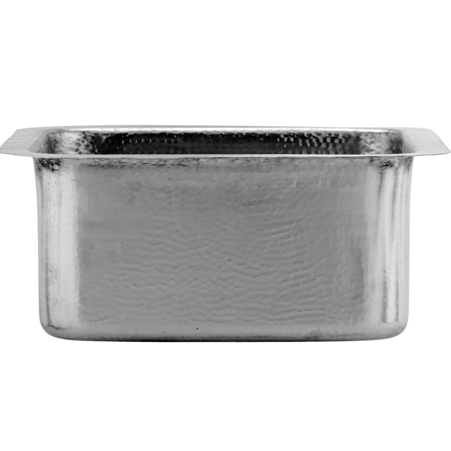 New 16 1/2" Square Hammered Satin Matte Finish Stainless Bar Sink Bar / Prep Sinks