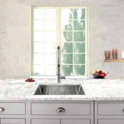 Online Sr2318 - Pro Series Rectangle Single Bowl Undermount Small Radius Corners Stainless Steel Kitchen Sink Stainless Steel Sinks|Single Bowl Sinks