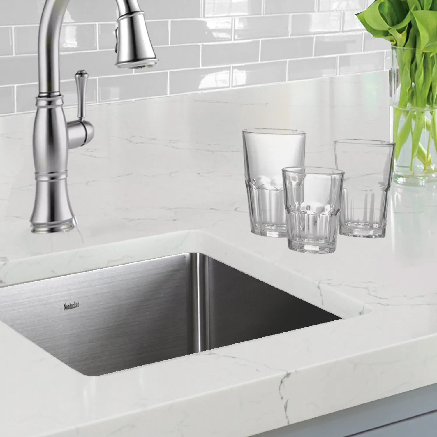 Clearance SR1515 - 15" Pro Series Square Undermount Small Radius Stainless Steel Bar/Prep Sink Bar / Prep Sinks
