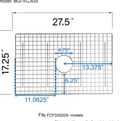 Outlet Stainless Steel Bottom Grid BG-VC30S Bottom Grids