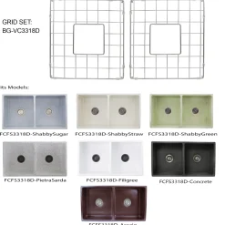 Online Stainless Steel Bottom Grids Set BG-VC3318D Bottom Grids