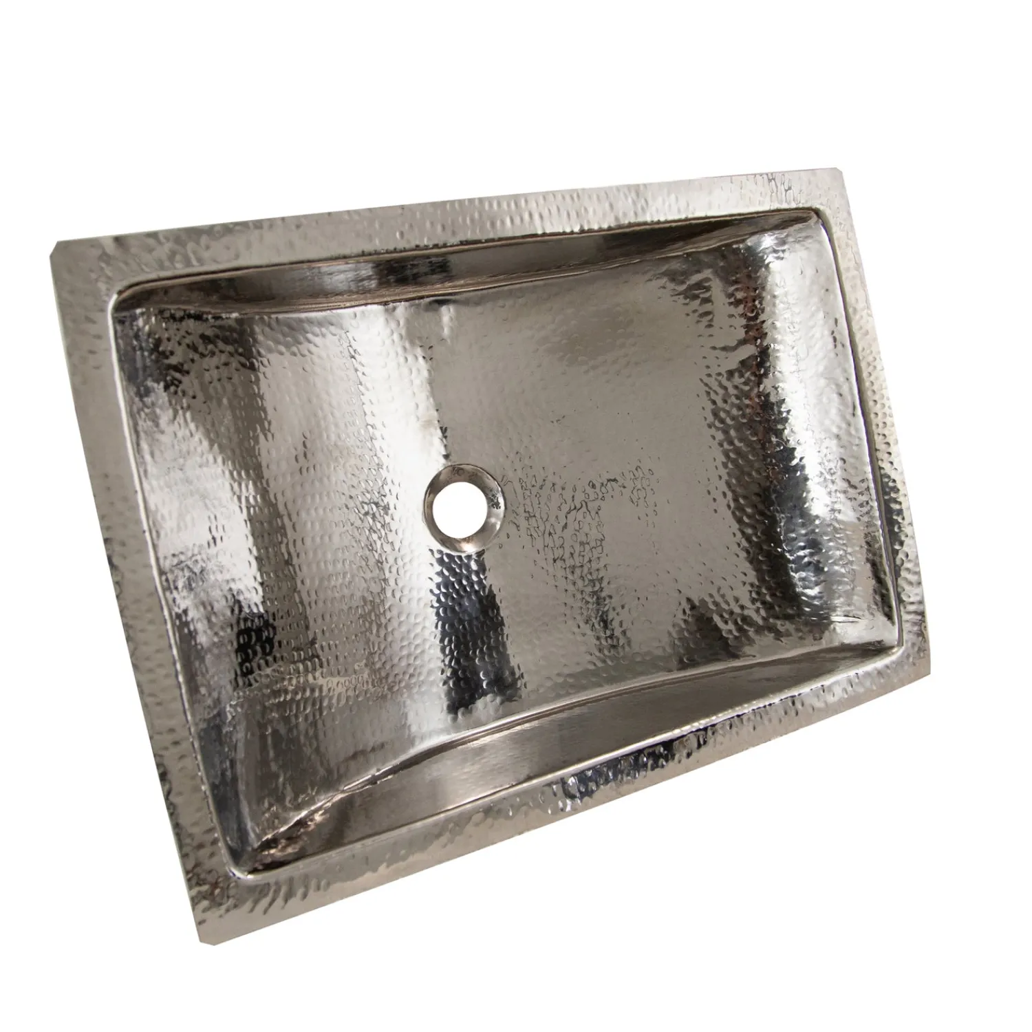 Sale TRS2416 - 23 3/4" Hand Hammered Stainless Steel Bathroom Sink Undermount|Stainless Steel Sinks