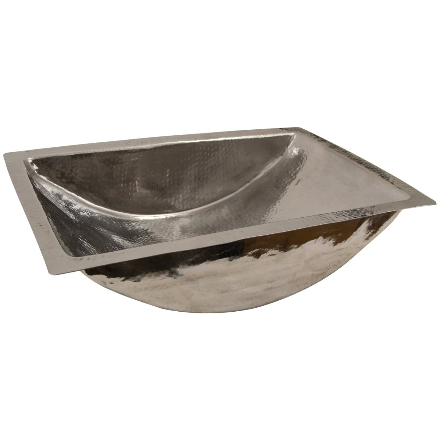 Sale TRS2416 - 23 3/4" Hand Hammered Stainless Steel Bathroom Sink Undermount|Stainless Steel Sinks