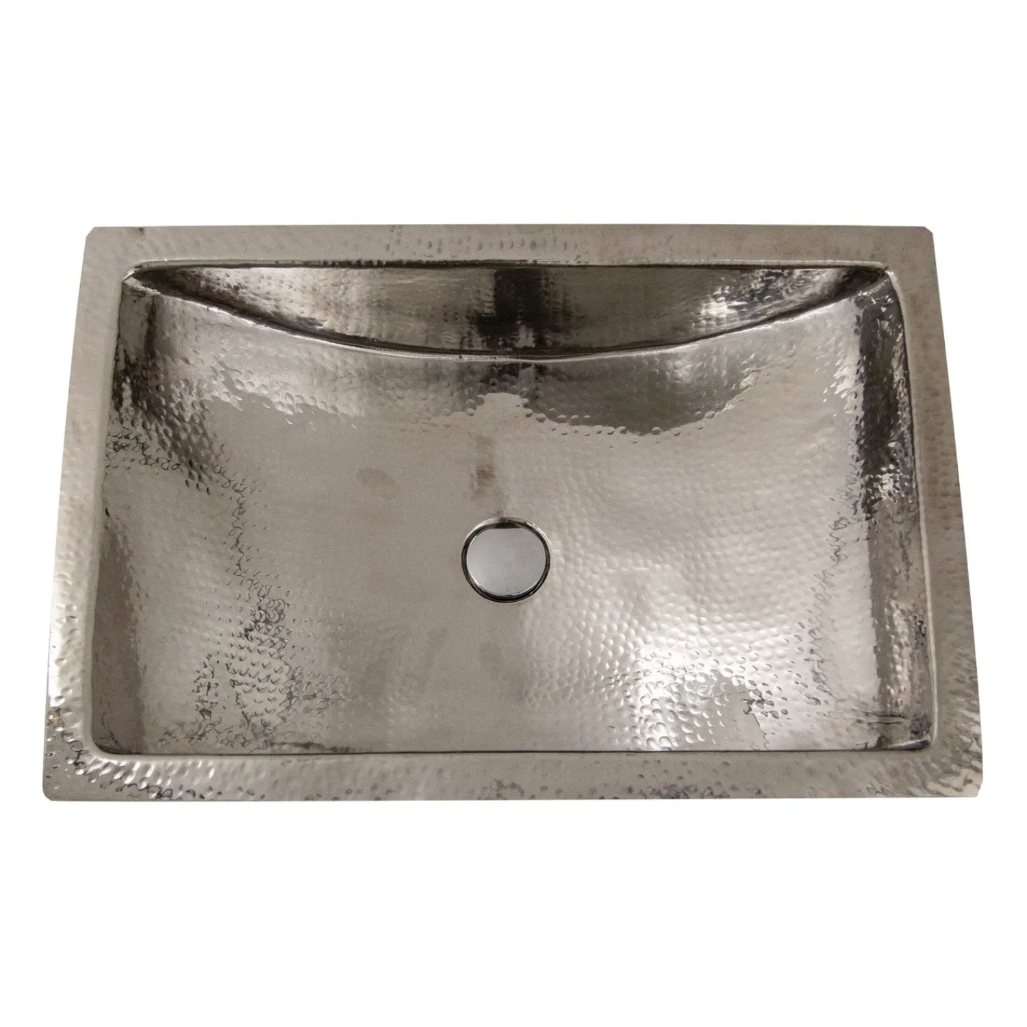 Sale TRS2416 - 23 3/4" Hand Hammered Stainless Steel Bathroom Sink Undermount|Stainless Steel Sinks