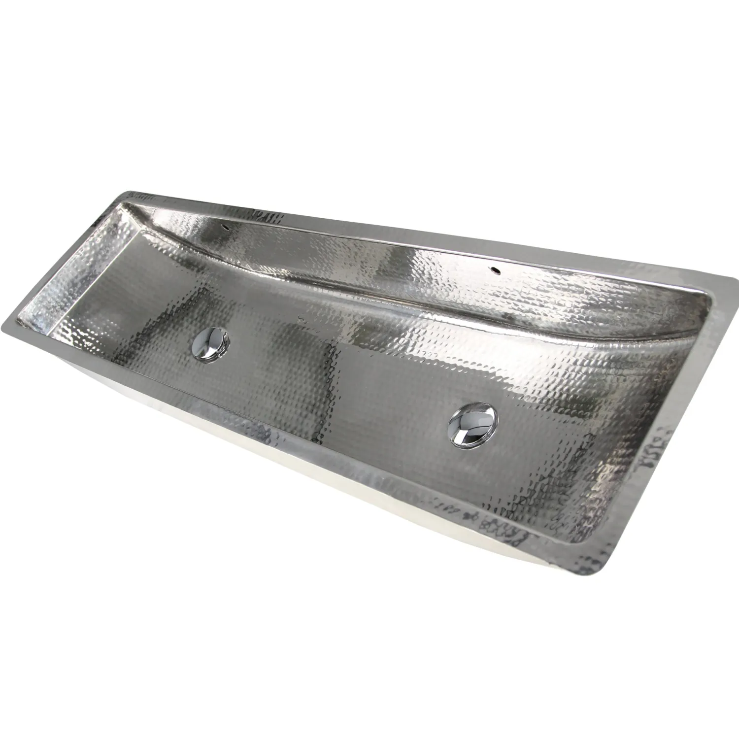 Online TRS48-OF Stainless Steel Double Trough Undermount Bathroom Sink with Overflow Undermount|Stainless Steel Sinks