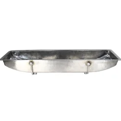 Online TRS48-OF Stainless Steel Double Trough Undermount Bathroom Sink with Overflow Undermount|Stainless Steel Sinks