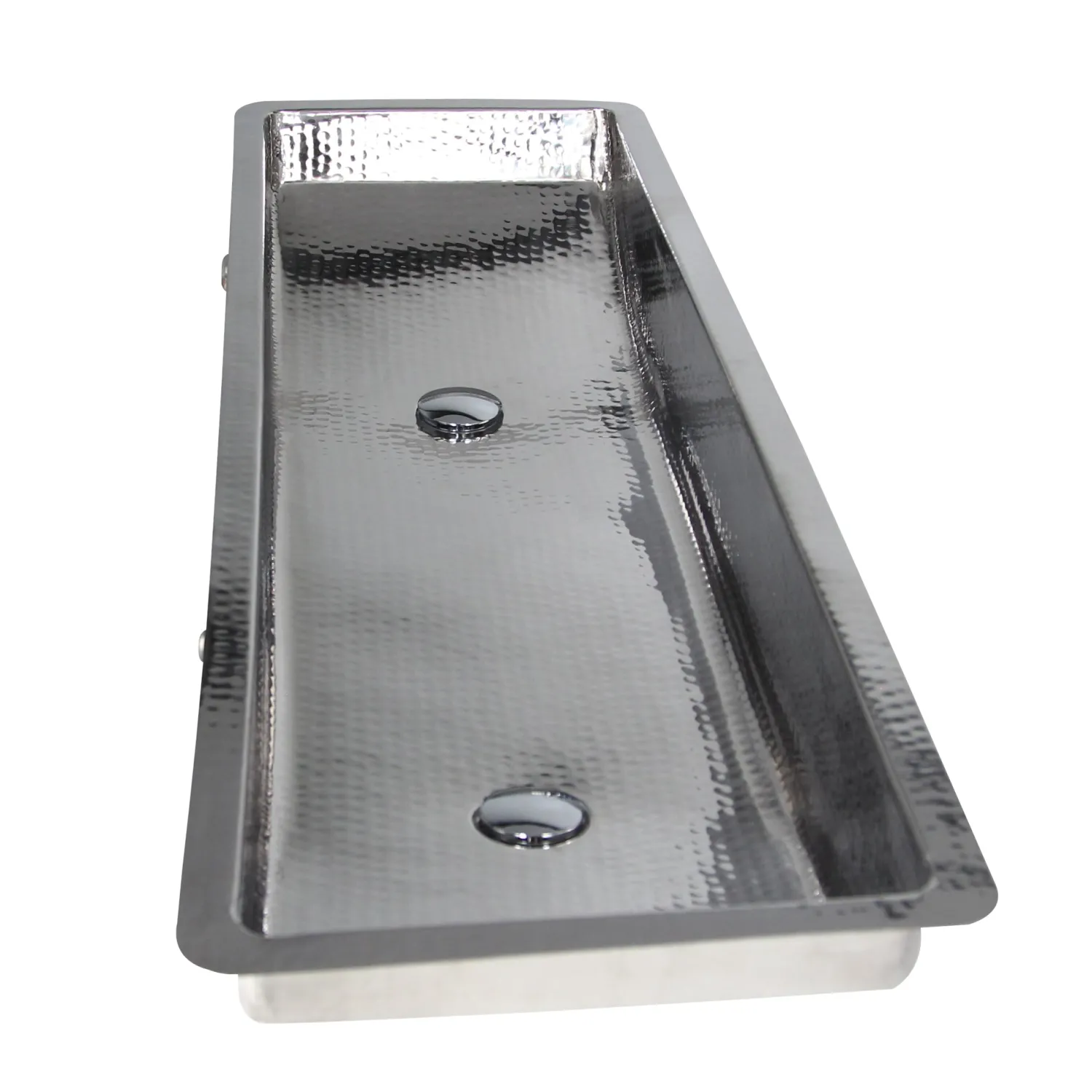 Online TRS48-OF Stainless Steel Double Trough Undermount Bathroom Sink with Overflow Undermount|Stainless Steel Sinks