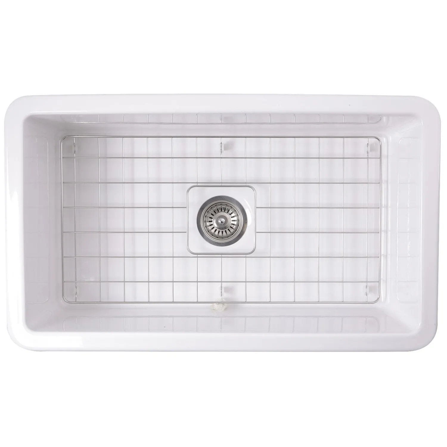 Outlet 32" Undermount Fireclay Kitchen Sink Wellfleet-3218W Single Bowl Sinks|Undermount Sinks