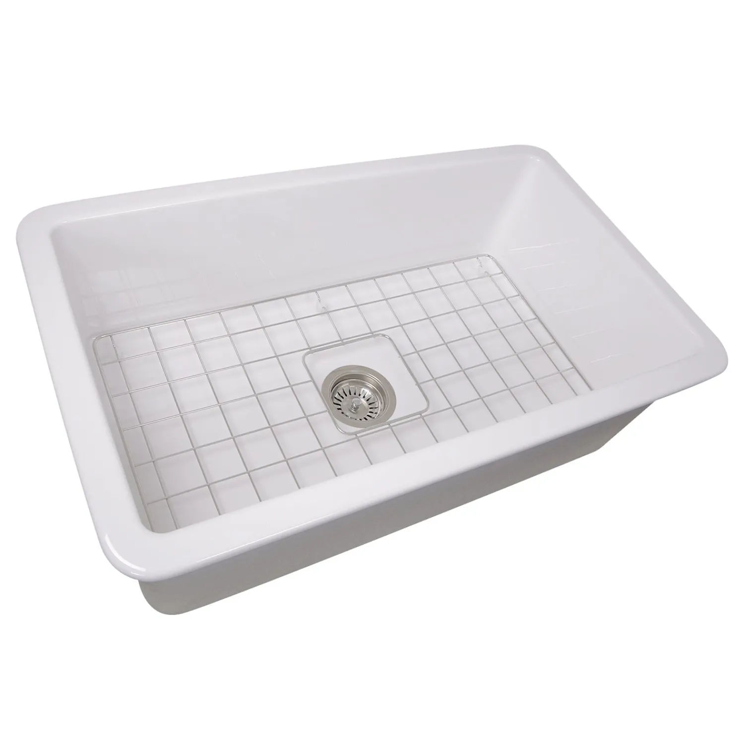 Outlet 32" Undermount Fireclay Kitchen Sink Wellfleet-3218W Single Bowl Sinks|Undermount Sinks