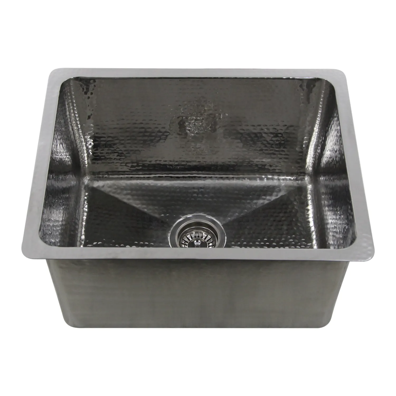 Clearance 23" Undermount Hammered Stainless Steel 12" Deep Laundry Sink Stainless Steel Sinks|Single Bowl Sinks