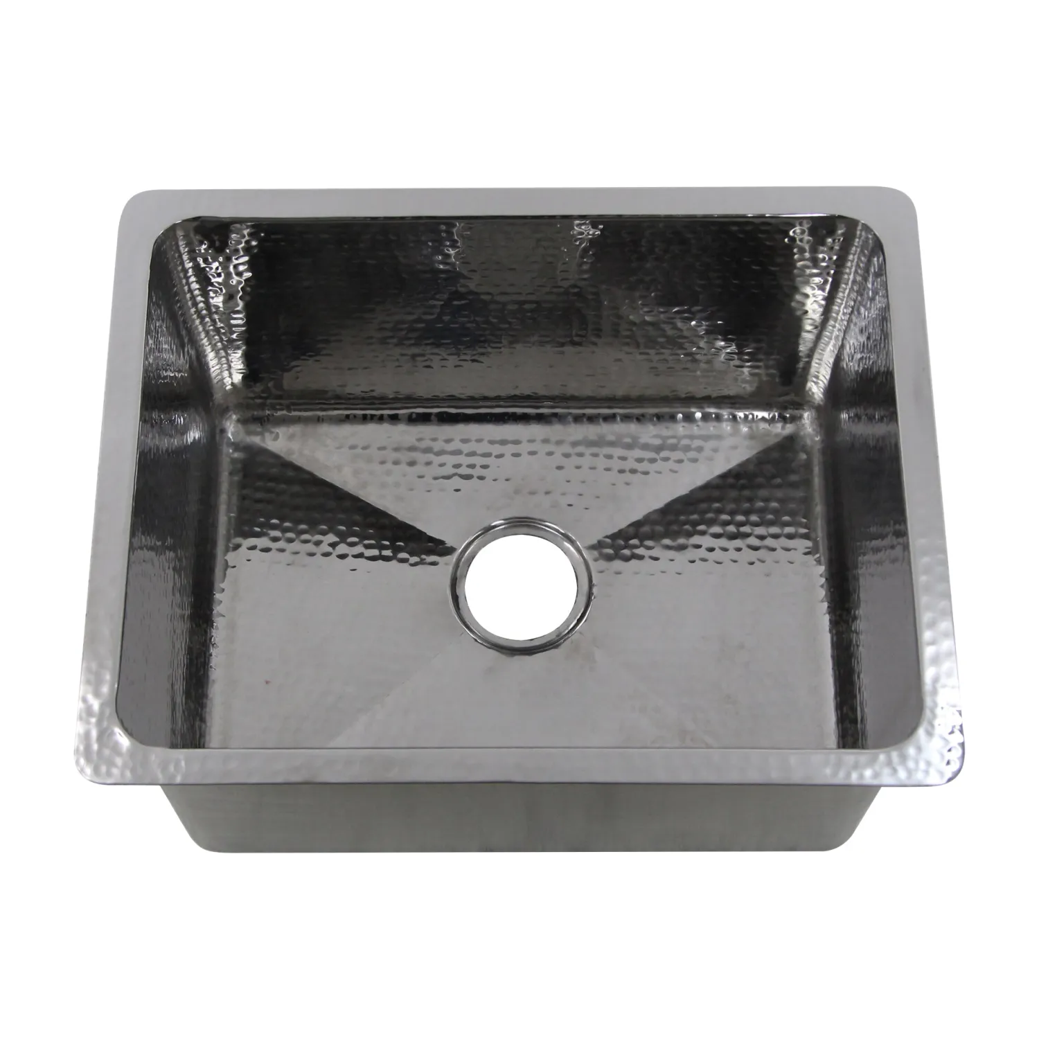 Clearance 23" Undermount Hammered Stainless Steel 12" Deep Laundry Sink Stainless Steel Sinks|Single Bowl Sinks