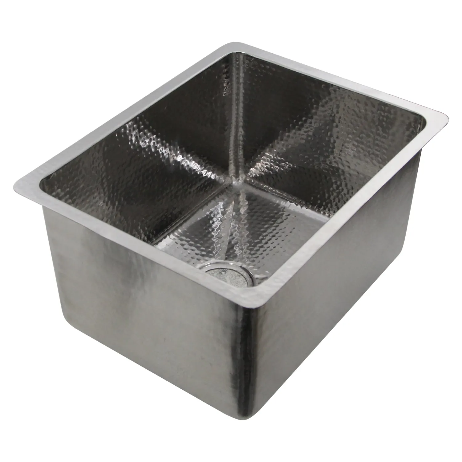 Clearance 23" Undermount Hammered Stainless Steel 12" Deep Laundry Sink Stainless Steel Sinks|Single Bowl Sinks