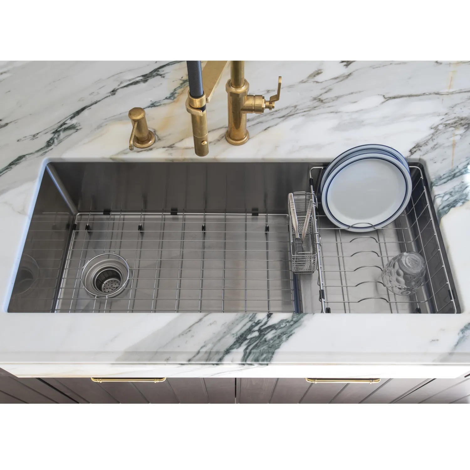 Online 39" Undermount Kitchen Sink with Raised Platform Stainless Steel Sinks|Single Bowl Sinks