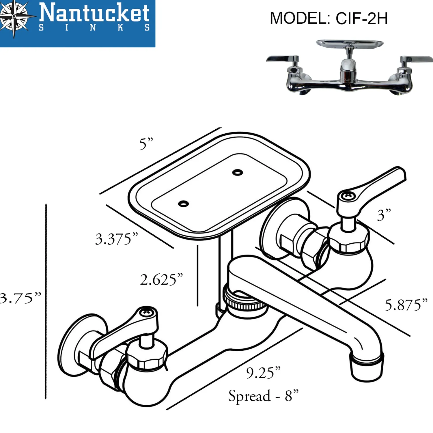 Online Wall Mount Utility Faucet with Soap Dish Wall Mounted Kitchen Faucets