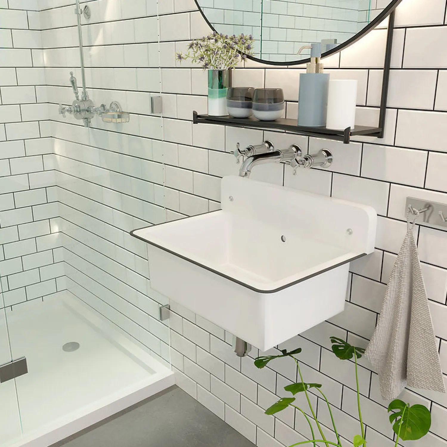 Hot 20" Wall Mount Utility or Bathroom Sink With Overflow Laundry & Utility Sinks