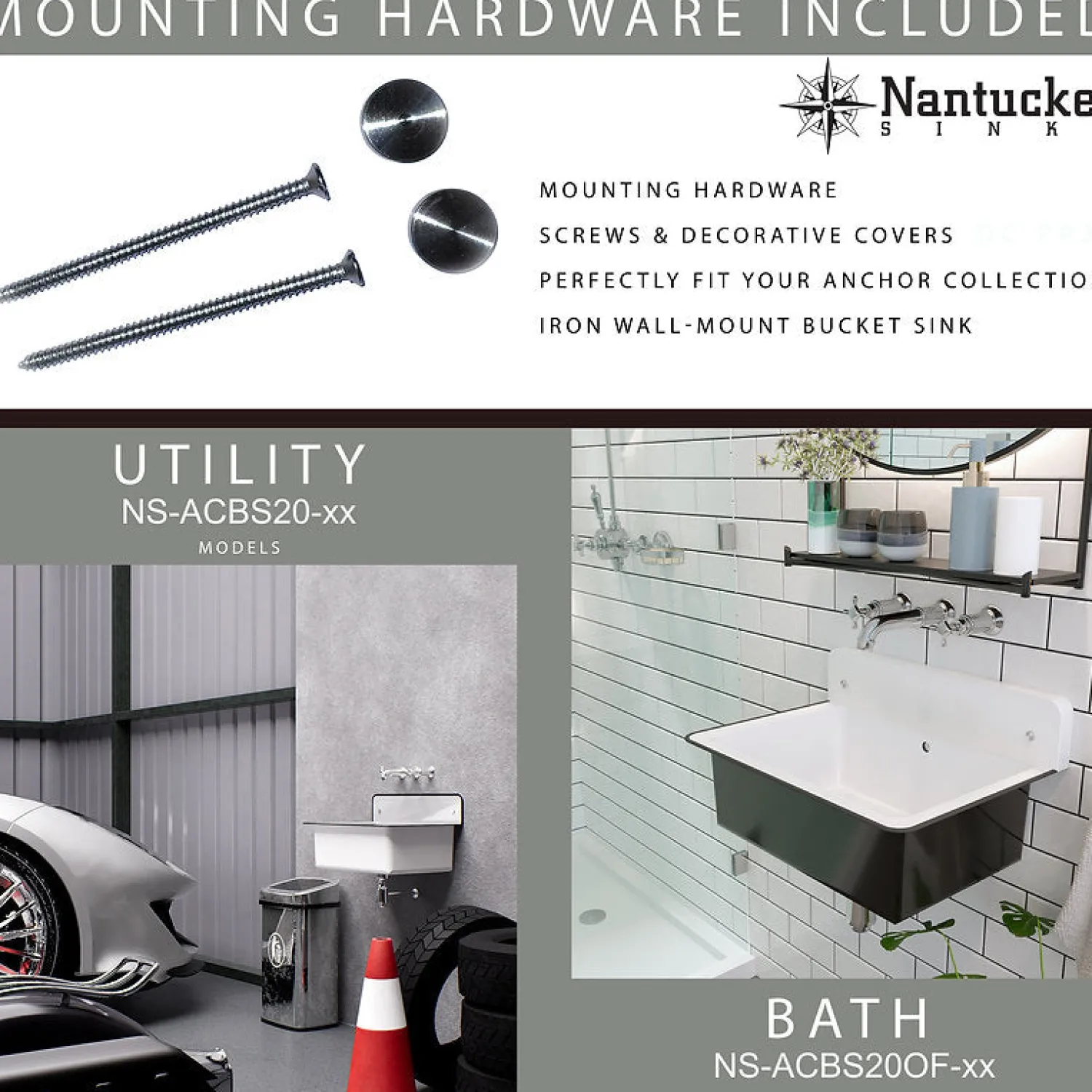 Hot 20" Wall Mount Utility or Bathroom Sink With Overflow Laundry & Utility Sinks
