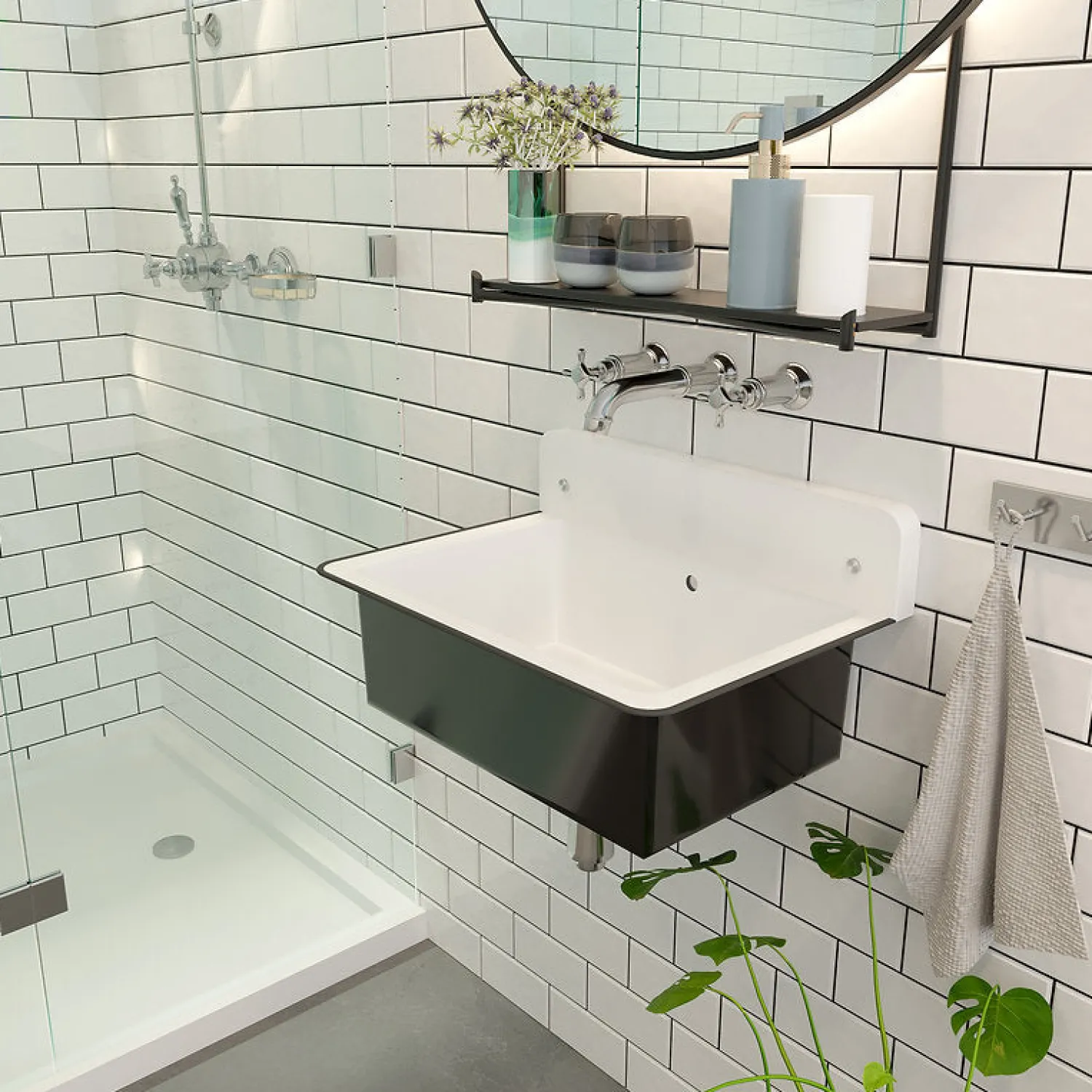 Hot 20" Wall Mount Utility or Bathroom Sink With Overflow Laundry & Utility Sinks