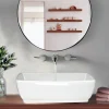 Online White Rectangular Vessel Sink NSV1913 Drop-In / Top Mount Sinks